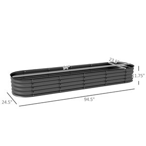 Kit per Aiuola Rialzata in Metallo Rugginito Grigio Scuro da 2,4 m per Giardinaggio Spazioso - Product Image 3