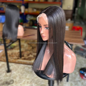 Peluca de Cabello Humano Virgen Vietnamita 100% al por Mayor con Frente de Encaje HD, Color y Textura Personalizados, Cierre sin Pegamento - Product Image 2