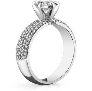 Round Cut Bridal Moissanite <b>Ring</b> 925 Sterling <b>Silver</b> White Gold Plated Engagement Wedding <b>Solitaire</b> Promise <b>Ring</b> Gift for Her - Product Image 4