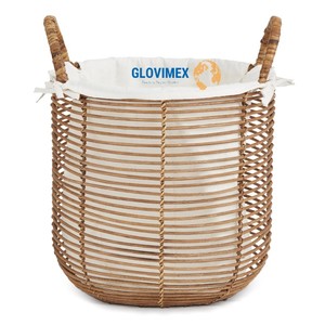 Cesta de Almacenamiento de Bambú y Ratán de Moda, Diseño Rústico Hecho a Mano, Ecológica y Personalizable, Organizador para el Hogar, Cocina y Sala de Estar - Product Image 1