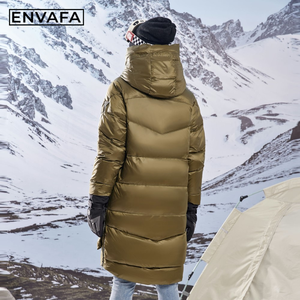 New Women's Long <b>Winter</b> Jacket Duck Down <b>Coat</b> Scarf Waterproof Ladies Warm <b>Thick</b> Puffer Parka Hooded Windproof Clothing Outdoor - Product Image 4