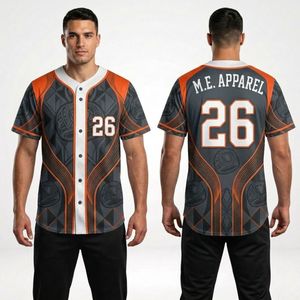 Maillots de baseball sublimés à motif abstrait Blue Tech Matrix, coupe ajustée, respirants, anti-plis, pour club - Product Image 4