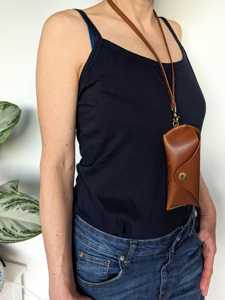 Portable Leather Glasses Case Genuine Cowhide Pouch Luxury Soft Handmade <b>Slim</b> Reading Spectacles Cover Bag LGC-0075 - Product Image 6