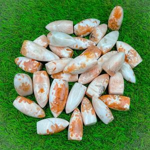 Cristal de Scolecita Natural en Forma de Llama, Color Durazno, Pulido, para Sanación, Reiki, Meditación, Esfera Energética, Feng Shui - Product Image 3