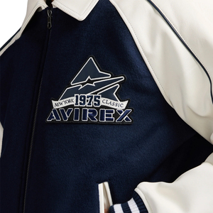 แจ็คเก็ตหนังวัวแท้ 100% แบบสั่งทำพิเศษสำหรับผู้ชาย ยี่ห้อ Avirex คุณภาพพรีเมียม ขนาดสั่งทำได้ พร้อมปักลาย Avirex - Product Image 6