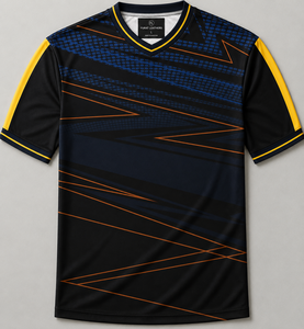 FURAT LEATHERS Camiseta de Fútbol Sublimada Unisex con Cuello en V, Poliéster que Absorbe la Humedad, Corte Regular, Manga Corta, Nombre del Equipo Personalizado, 140g - Product Image 1