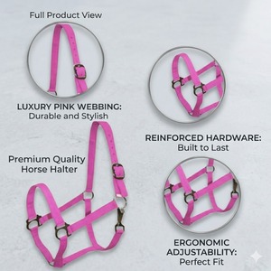 ROYAL INTRNATIONAL - Cabestro para Caballo de Nailon PP de Primera Calidad, con Detalles en Cuero Duradero |   Todos los tamaños disponibles |   Equitación - Product Image 2