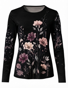 Camiseta de Verano para Mujer, Diseño Moderno, Informal, de Poliéster con Estampado en Lona, Transpirable, Bajo MOQ, Precio de Fábrica - Product Image 4