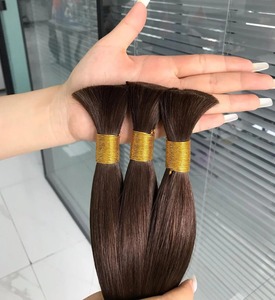 Extensiones de Cabello Humano Virgen Natural Marrón Ondulado de la Mejor Calidad, Suaves y Lisas para la Fabricación y Peinado de Pelucas en Venta - Product Image 1