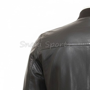 Hot Sales Custom Winter Plus Size Men's Leather Stylish Jackets Outdoor Men Zip up Fashion Leather Jackets for Men - Product Image 6
