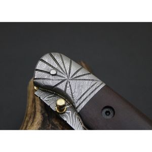 Cuchillos plegables con mango de madera y hoja pulida para uso clásico al aire libre y tareas de corte diarias multiusos - Product Image 5