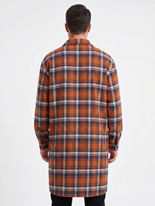Summer <b>Night</b> Men Flannel <b>Shirt</b> Sleepwear Soft Sleep Long <b>Shirt</b> Men's <b>Button</b> <b>Up</b> Casual Wear Plaid <b>Shirt</b> Mens - Product Image 5