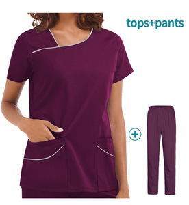 Ensemble d'uniformes médicaux en satin pour infirmières, respirant, confortable, léger, unisexe, pour hôpital et clinique, logo personnalisé, haute qualité - Product Image 1