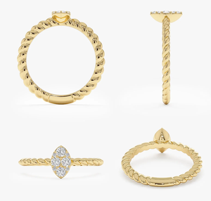 Anillo de Oro con Diamante Cultivado en Laboratorio, Corte Brillante, Certificado IGI, Diseño Personalizado Vintage, para Mujer, Joyería para Compromiso, Boda, Aniversario - Product Image 3