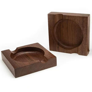 Cendrier de bureau en bois moderne de forme personnalisée avec une belle texture de bois, taille personnalisée, portable pour la maison et la voiture - Product Image 2