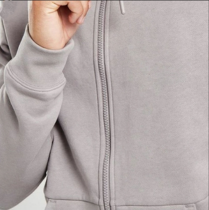 Conjunto de dos piezas para hombre, sudadera con capucha y pantalones cortos, chándal con cremallera, conjunto deportivo transpirable de forro polar, ropa de estar para invierno, chándal ecológico para hombre - Product Image 6