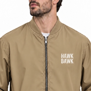 Men's Bomber <b>Jacket</b> For Men <b>With</b> Full Front <b>Zipper</b> Ribbed Collar Cuffs Hem Side <b>Pockets</b> And Modern Casual Outerwear Design - Product Image 4