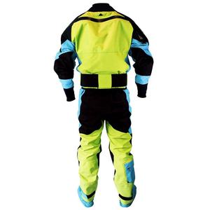 Unisex Blue <b>Waterproof</b> Polyester <b>Work</b> Coverall with Hood and Orange Zippers for Outdoor Use - Product Image 5