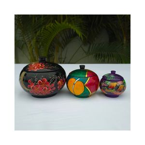 Productos Artesanales al por Mayor, Caja Redonda de Tamaño Mediano con Patrón Personalizado, Caja de Lacado OEM ODM, Fabricante de Vietnam - Product Image 4