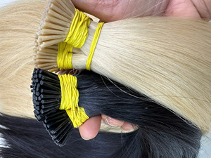 Extensions de cheveux I-Tip en gros, kératine, cheveux humains, double trame, Vietnam, toutes couleurs, adaptées aux cheveux longs AZURA HAIR - Product Image 5