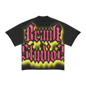 Conjunto de Verano de Alta Calidad para Hombre, Camiseta Negra de Algodón con Cuello Redondo, Diseño con Letras Estampadas, Moda de Verano - Product Image 4