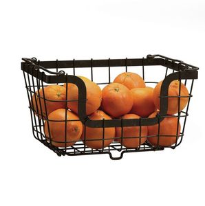 Panier à fruits en métal sur le thème de la nature pour la décoration artistique de la cuisine, le rangement et la présentation sur le comptoir ou la table à manger - Product Image 4