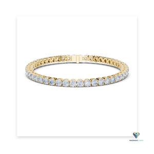 7.008 CT Round Lab Grown Diamond Tennis Bracelet in 18K <b>Solid</b> <b>Gold</b> 3.30mm Round Cut Diamond Bracelet for Women <b>Gold</b> Fine Jewelry - Product Image 6