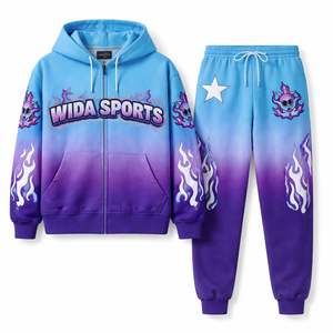 Sunfade Winter Vintage Windproof <b>Tracksuit</b> Custom Acid Wash Hoodie Jogger Set Regular Streetwear OEM ODM Factory Direct Supplier - Product Image 1