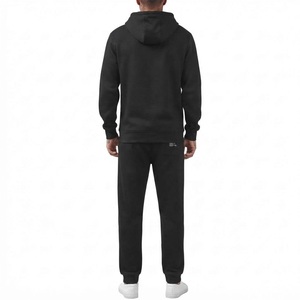 Chándal de invierno para hombre, negro, con capucha, estampado, manga larga, cierre con cordón, estilo casual, color liso, bolsillos laterales, peso medio, tecnología avanzada - Product Image 2