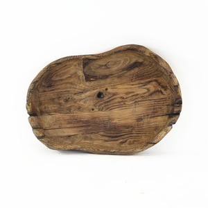 Plateau de service en bois pour usage commercial, robuste, en bois massif, plateau à thé et à café, fabriqué en bois rustique de forme irrégulière - Product Image 3