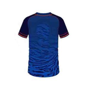 Ensemble uniforme de baseball pour homme, violet rayé, sublimé, manches courtes, col rond, en polyester anti-humidité - Product Image 5