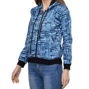 Sweat à capuche léger zippé à manches longues pour femme, vêtement de sport décontracté et uni avec fermeture éclair et cordons de serrage - Product Image 5