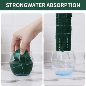 Serviettes de cuisine en microfibre tissée (beige 13x28 pouces) couleur unie douces et super absorbantes séchage rapide écologiques - Product Image 4