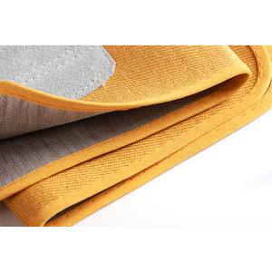 Leather Safety <b>Gloves</b> Wrist Length Gray Yellow Outdoor <b>Work</b> Plain Style Breathable Unlined Four Seasons Use - Product Image 5