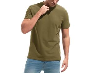Camiseta Casual de Verano de Estilo Simple, Manga Corta, Lisa, 100% Algodón, Corte Regular, Transpirable, Antiarrugas, para Hombre, RAPID - Product Image 3