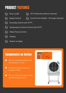 Este dispositivo automatiza nuestro enfriador de desierto. En este dispositivo podemos controlar nuestro refrigerador con el Wi-Fi local remoto mejor Jalandhar Cooler - Product Image 2