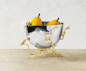 Moderno y Elegante Tazón Decorativo de Metal con Base, Perfecto para Decoración del Hogar y Centro de Mesa, Tazón Decorativo de Metal - Product Image 2