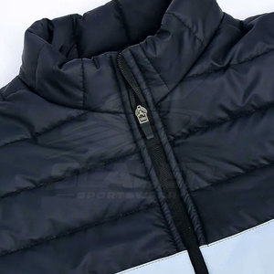 Stylish Men <b>Puffer</b> Winter <b>Jacket</b> with Stand Collar Front Logo Breathable Relaxed Fit for Everyday Wear <b>Light</b> Outdoor Activities - Product Image 2