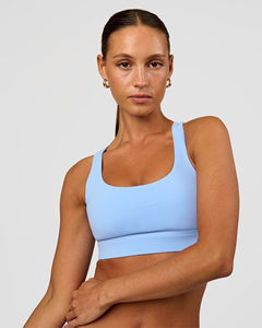 High Quality Women's Custom Hollow Out Back Running Sports <b>Bra</b> Solid Color Yoga Fitness Slim Fit Quick Drying Workout Tank Top - Product Image 1