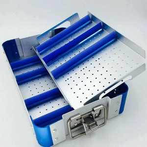 Plateau de stérilisation à double niveau en acier inoxydable de qualité chirurgicale, autoclavable, boîte de rangement médicale CE ISO, par Dentavex - Product Image 5
