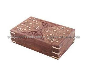 กล่องไม้แกะสลักทำด้วยมือกล่องเครื่องประดับไอเดียของขวัญที่ทำจากไม้สำหรับเก็บเหรียญเครื่องประดับ - Product Image 2