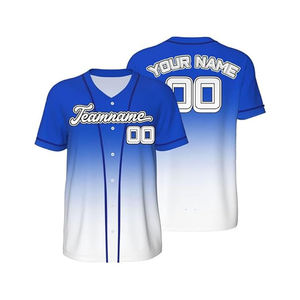 Camiseta de Béisbol Personalizada de Manga Corta Unisex de Poliéster que Absorbe la Humedad, Uniforme Deportivo con Logotipo y Nombre del Equipo Personalizados - Product Image 1