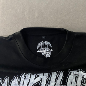 เสื้อยืดคอกว้างทรงโอเวอร์ไซส์ พิมพ์ลายซิลค์สกรีนแบบวินเทจฟอกสี  ผ้าฝ้าย 100% ระบายอากาศได้ดี ป้องกันรอยยับ เป็นมิตรต่อสิ่งแวดล้อม สำหรับผู้ชาย - Product Image 4