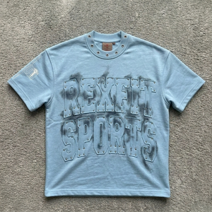 T-shirt en coton surdimensionné à imprimé graphique vintage Rexfit Sports, impression personnalisée, streetwear, manches courtes, pour hommes et femmes, vente en gros - Product Image 1