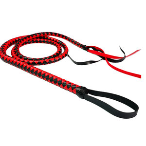 Fouet en cuir professionnel, cuir véritable, poignée robuste, design flexible, idéal pour la pratique, l'extérieur et la collection - Product Image 1