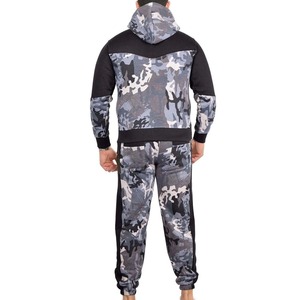 Men Blue Black <b>Camouflage</b> <b>Tracksuit</b> Set Zip Up Hoodie Jogger Pants Breathable Casual Sportswear Autumn Wear - Product Image 4