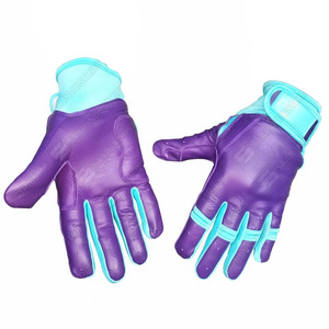 Personnalisé Violet Menthe En Cuir Véritable Manchette Courte Baseball Softball Frappeur Gants Nouvelle Conception De Haute Qualité Droitier Tout - Product Image 3