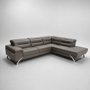 Ensemble de canapé-lit Alberto en cuir pleine fleur, meubles de luxe sur mesure pour la maison et l'hôtel - Product Image 1
