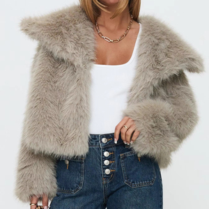 Abrigo de Piel de Zorro Plateado Natural Personalizado de Fábrica para Mujer, Estilo Largo, Abrigos de Piel de Zorro Genuina, Chaqueta de Piel Genuina de Talla Grande para Invierno - Product Image 1