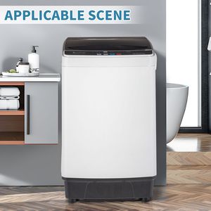 Lavatrice Compatta Portatile a Caricamento dall'Alto Completamente Automatica con 10 Programmi, 8 Livelli d'Acqua, Centrifuga e Pompa di Scarico, Spina USA - Product Image 2